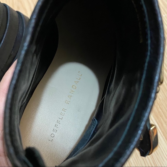 Loeffler Randall Black Fenton Buckle Black Boots Size 6 - Picture 7 of 12